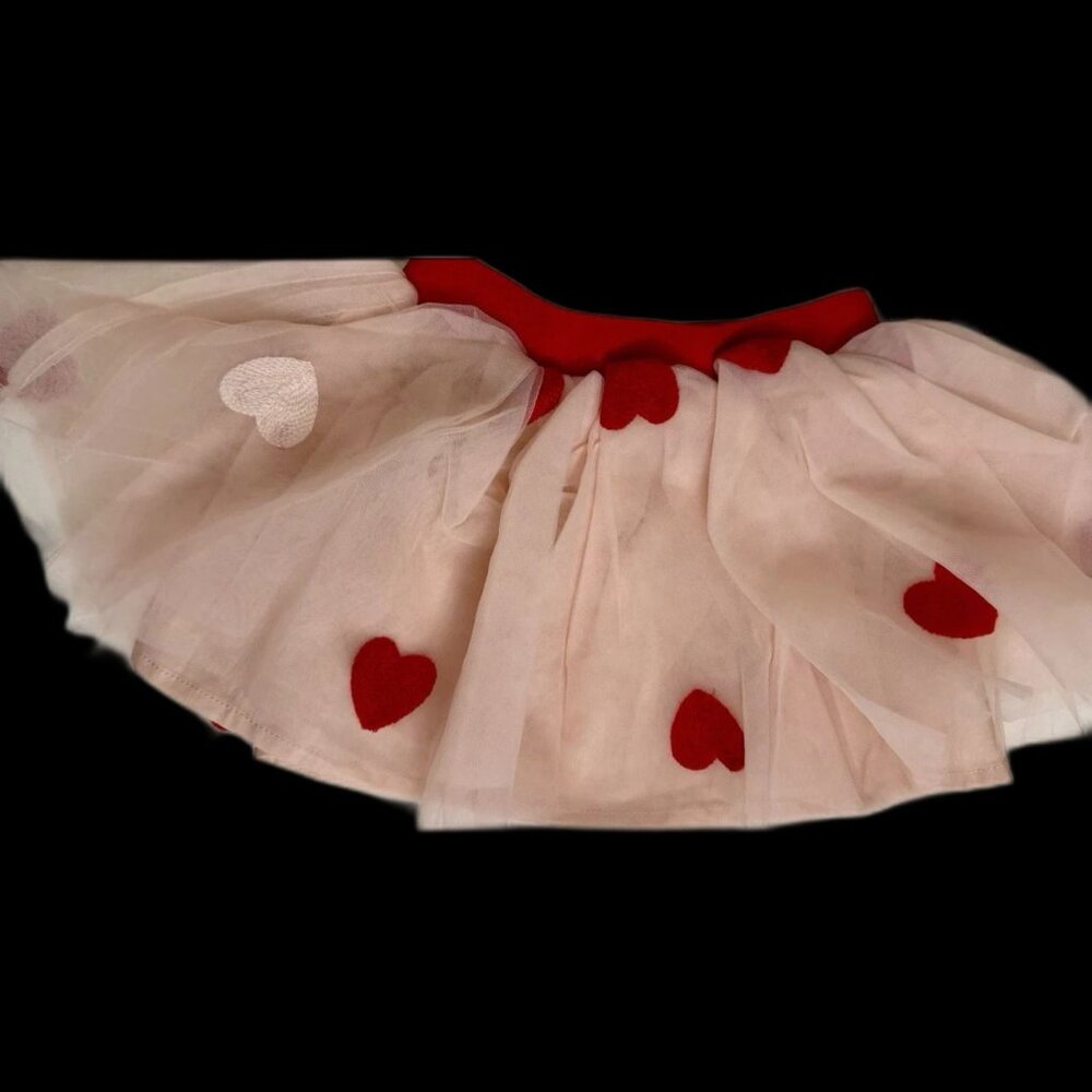 CAT & JACK Heart Pink TULLE SKIRT BABY GIRL SIZE 12 MONTHS NEW